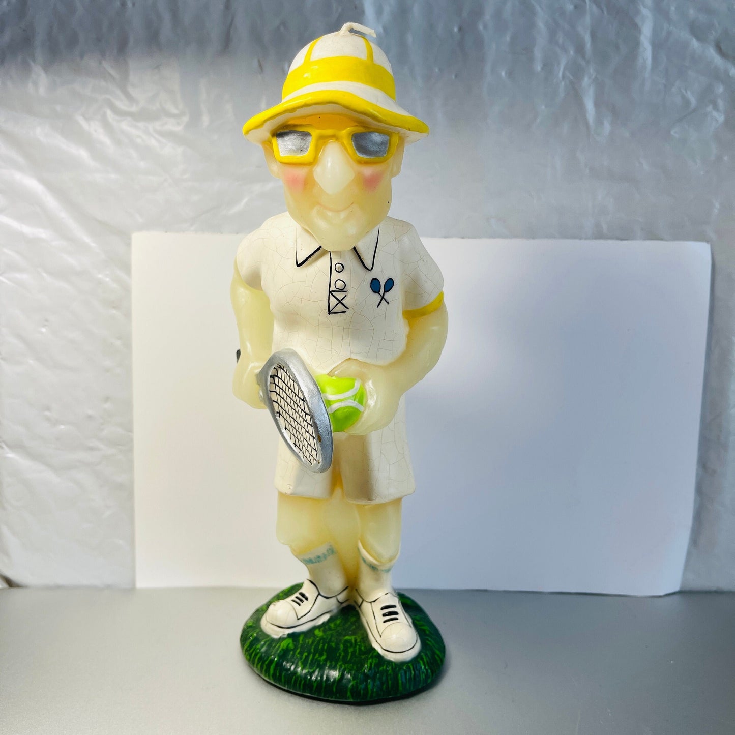 Boston Warehouse Trading, Tennis Player Candle, Vintage Collectible Wax Figurine