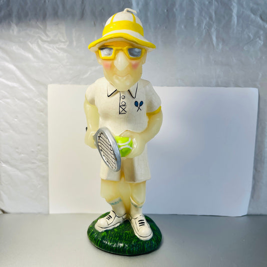 Boston Warehouse Trading, Tennis Player Candle, Vintage Collectible Wax Figurine