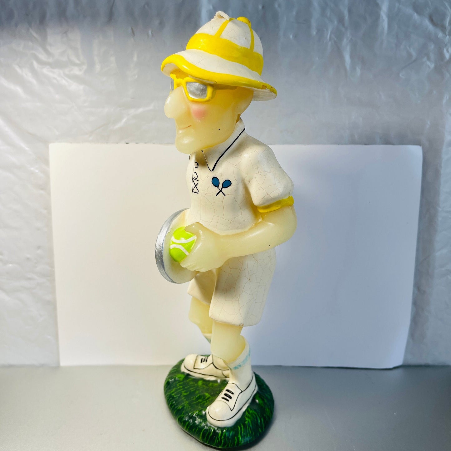 Boston Warehouse Trading, Tennis Player Candle, Vintage Collectible Wax Figurine