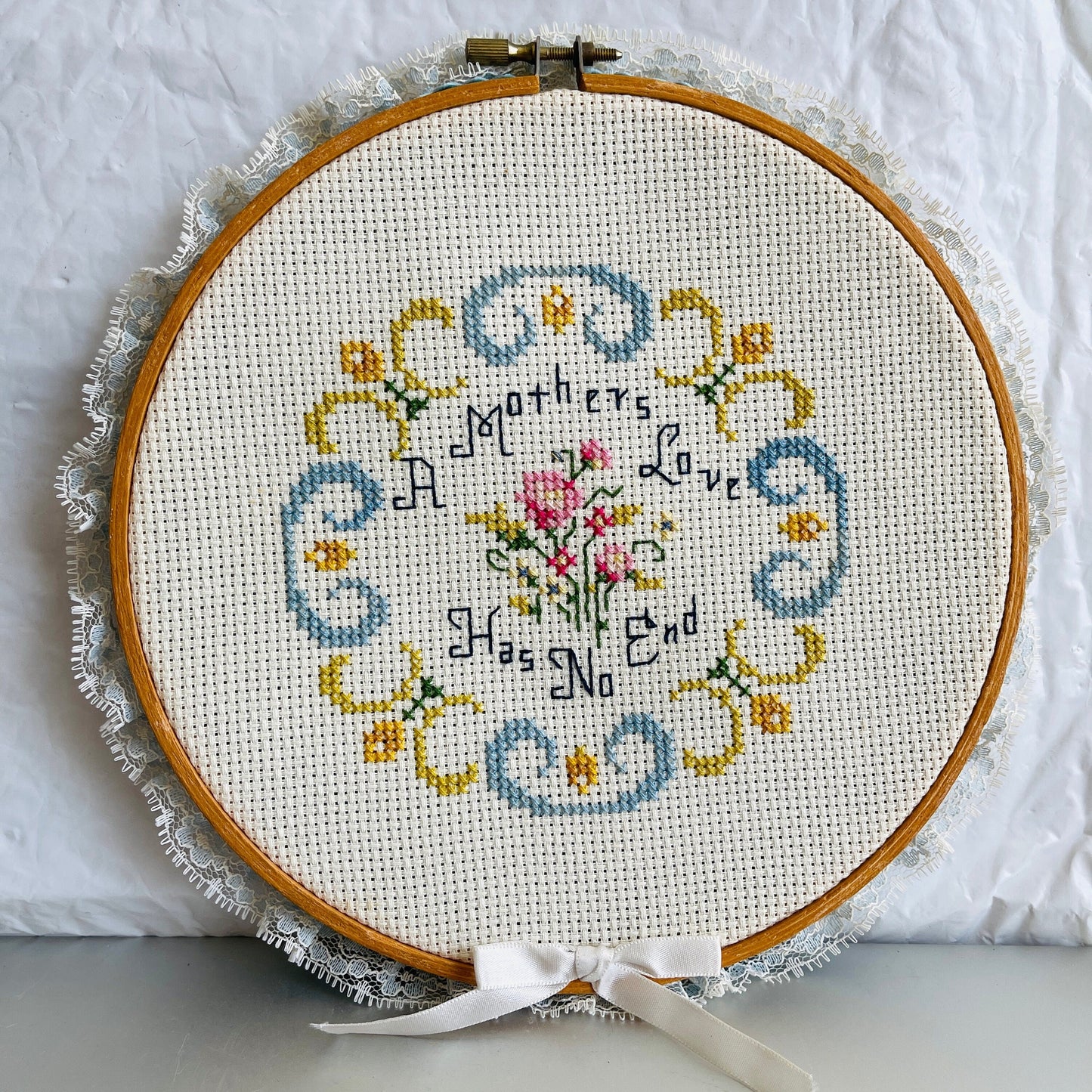 A Mother&#39;s Love Has No End, beautiful, completed counted cross stitch project*