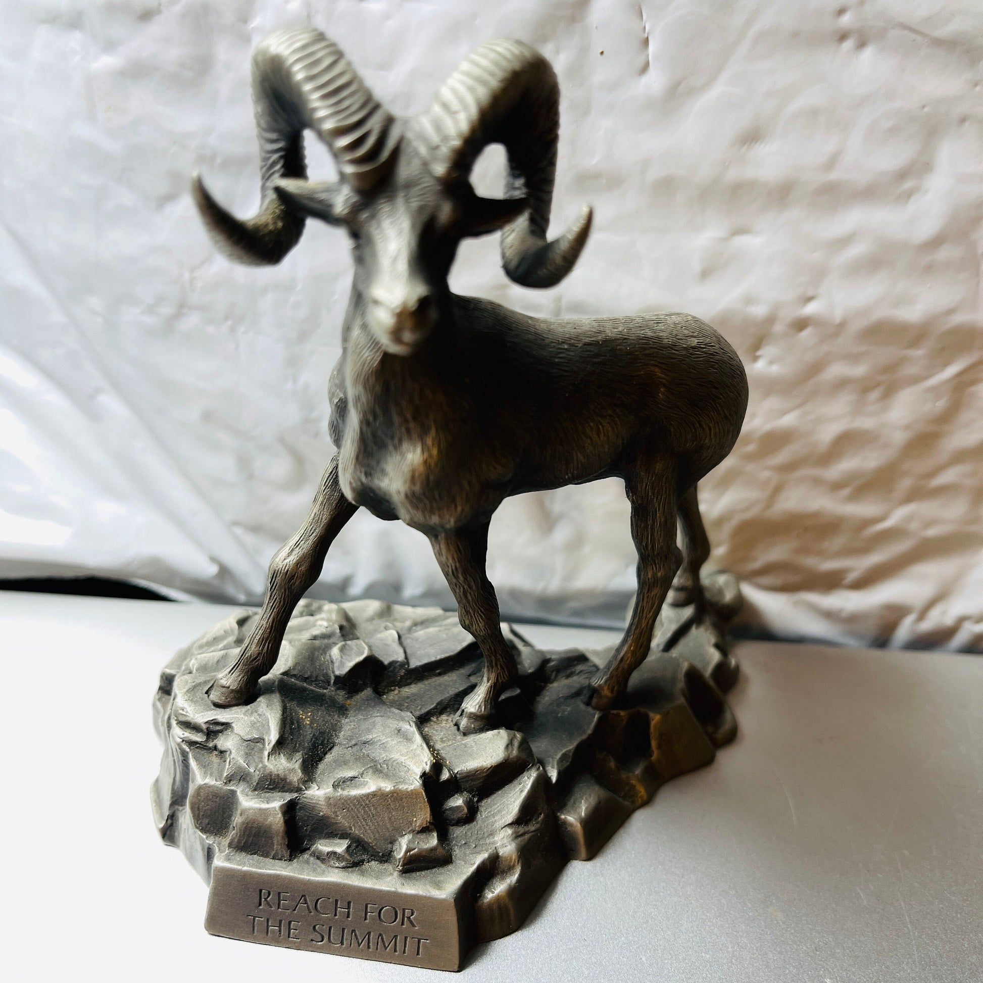 Hallmark Cards, Little Gallery, Reach For the Summit, Vintage 1978, Pewter Ram Figurine*