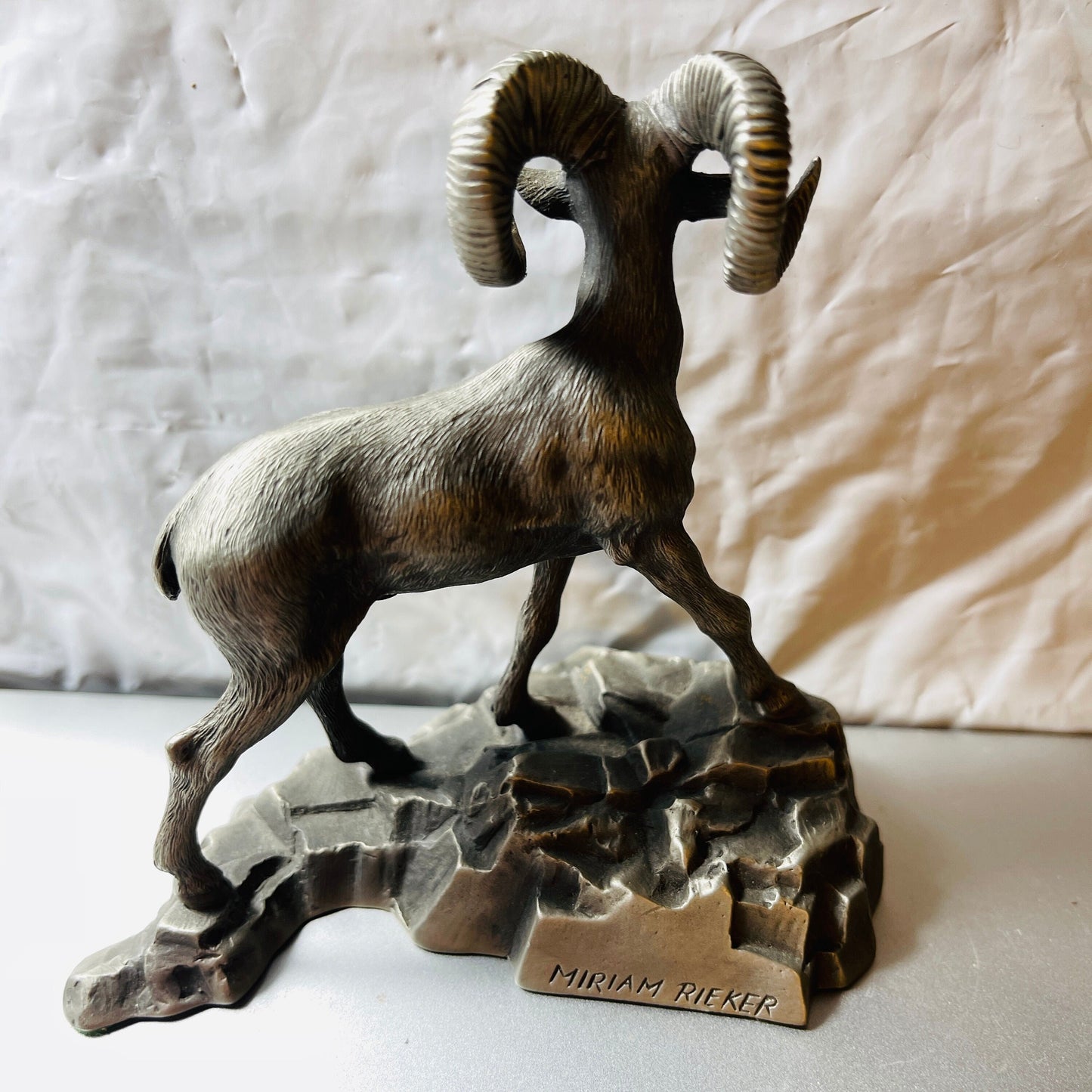 Hallmark Cards, Little Gallery, Reach For the Summit, Vintage 1978, Pewter Ram Figurine*