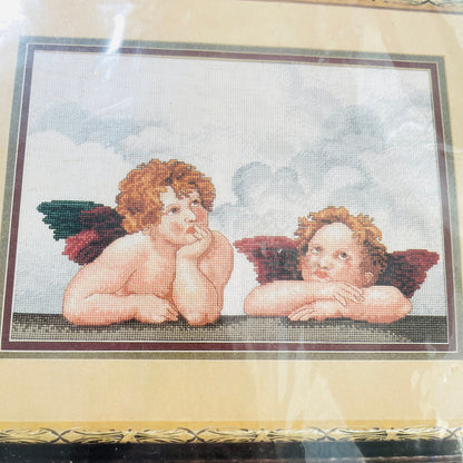 Janlynn, Heavenly Cherubs, Vintage 1994, Cross Stitch Kit, 13 by 9 Inches*