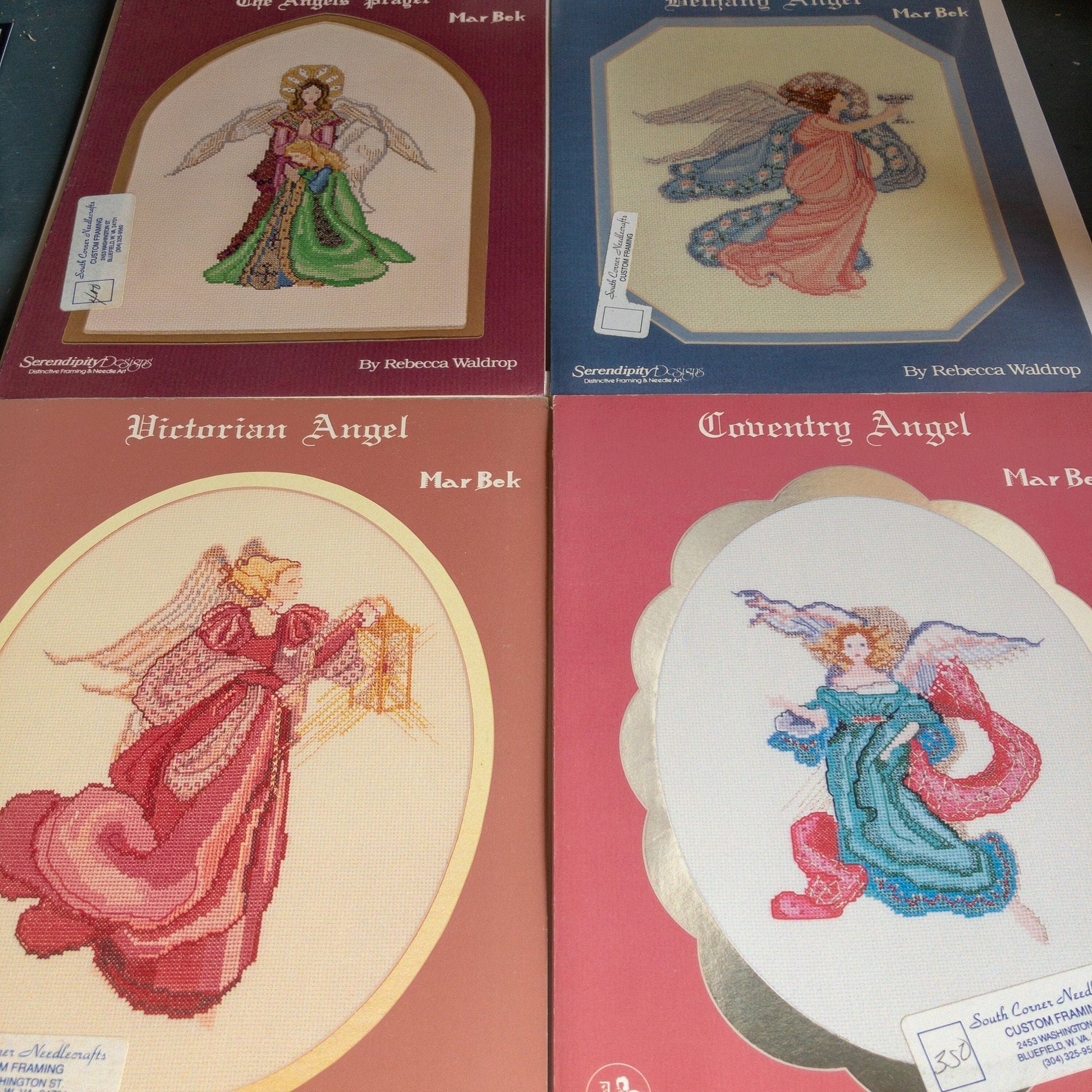 Serendipity Designs, Mar Bek, Angels, Small Sampling Grouping of 4, see description**