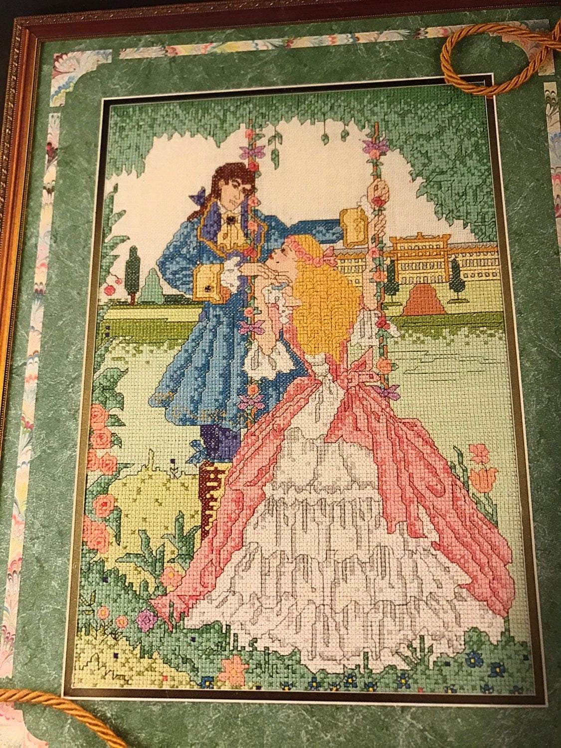 Graph Works International, Age of Romance, The Prince and Princess, Volume 5, vintage counted cross stitch design leaflet