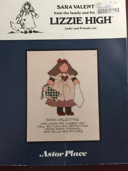 Astor Place, Lizzie High, Sara Valentine, by Ladie and friends Vintage 1987 counted cross stitch pattern