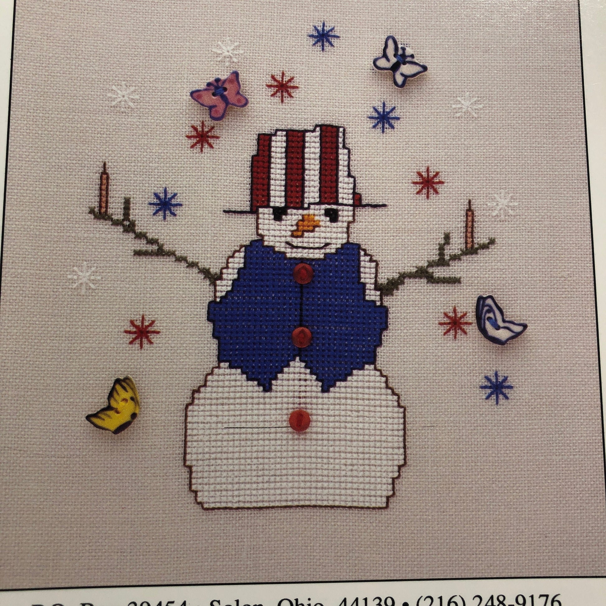 Sigrid Designs, Choice of Snowmen, Thimb-Elena, Vintage 1995, Counted Cross Stitch Charts, See Variations*