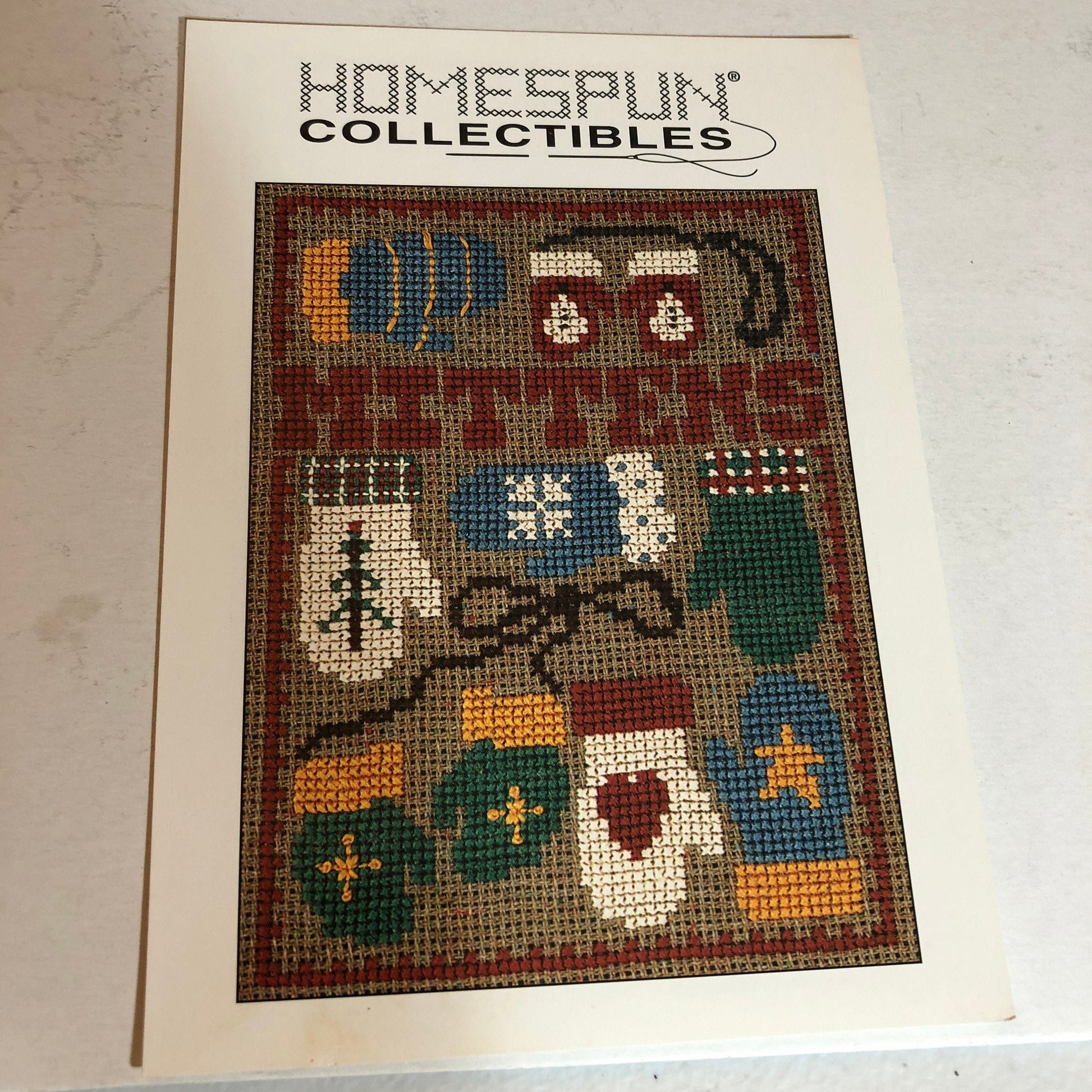 Homespun Collectibles, Choice of Mittens or Up North, Vintage Counted Cross Stitch Charts