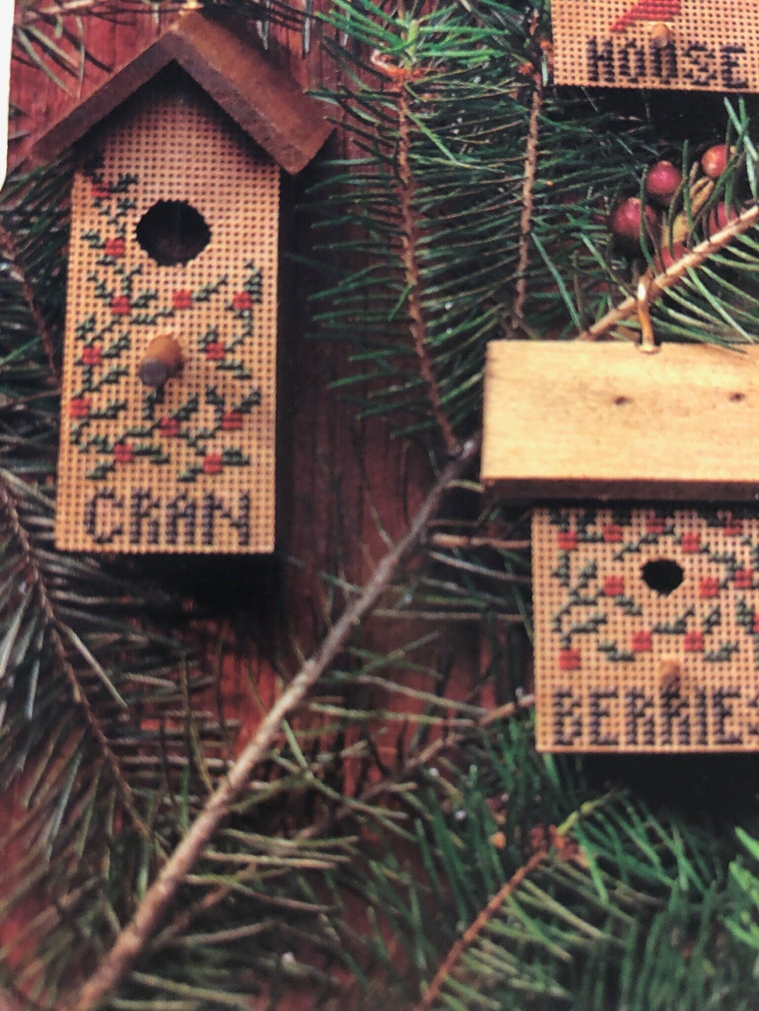 Season&#39;s Tweetings, Cinnamon Heart Needleworks, Vintage 1994, Perforated Paper Designs For Bird Houses