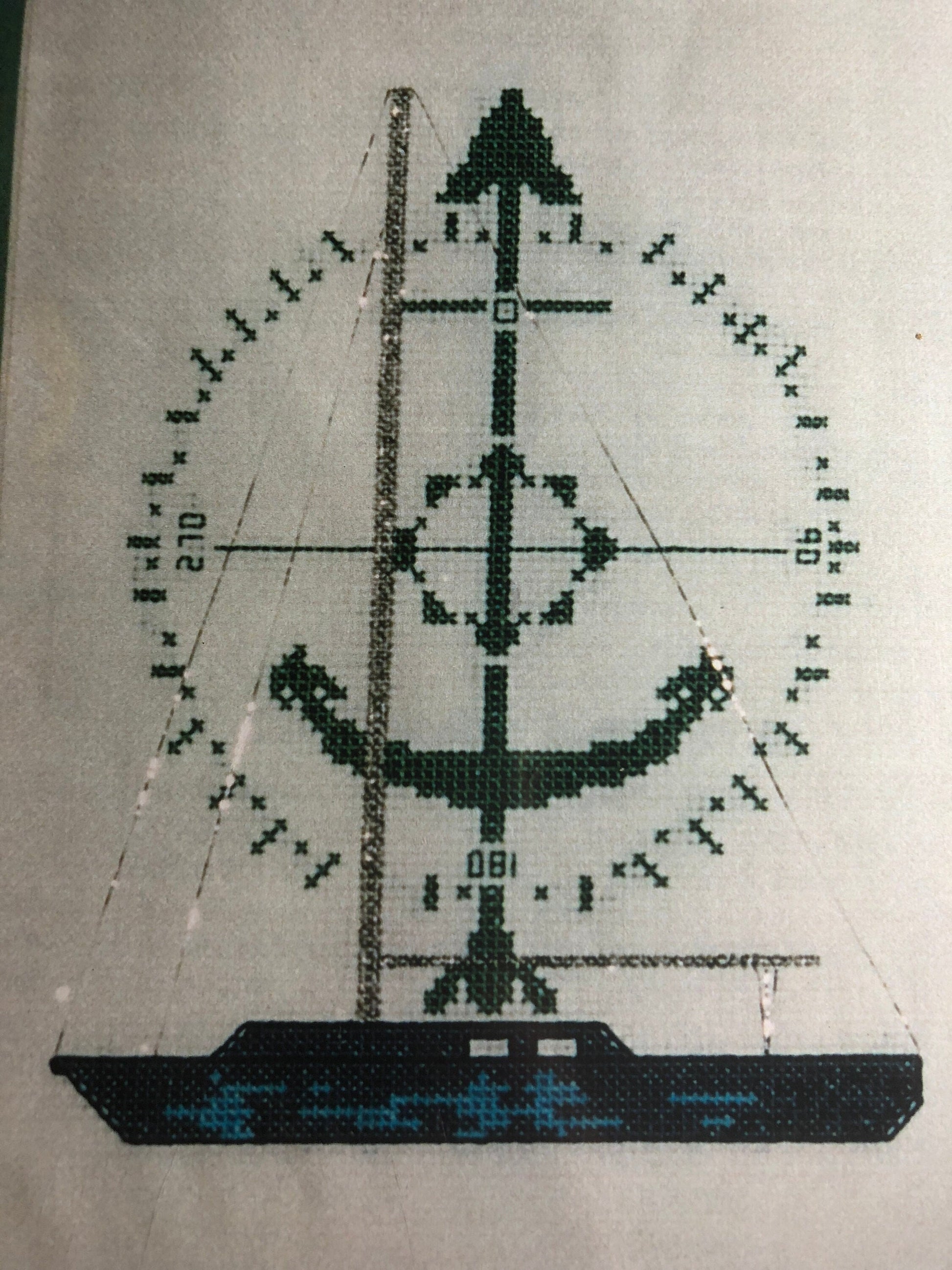 S.P. Ink, Smooth sailing, Vintage, Counted, Cross Stitch Pattern, Stitch Count, 78 by 99