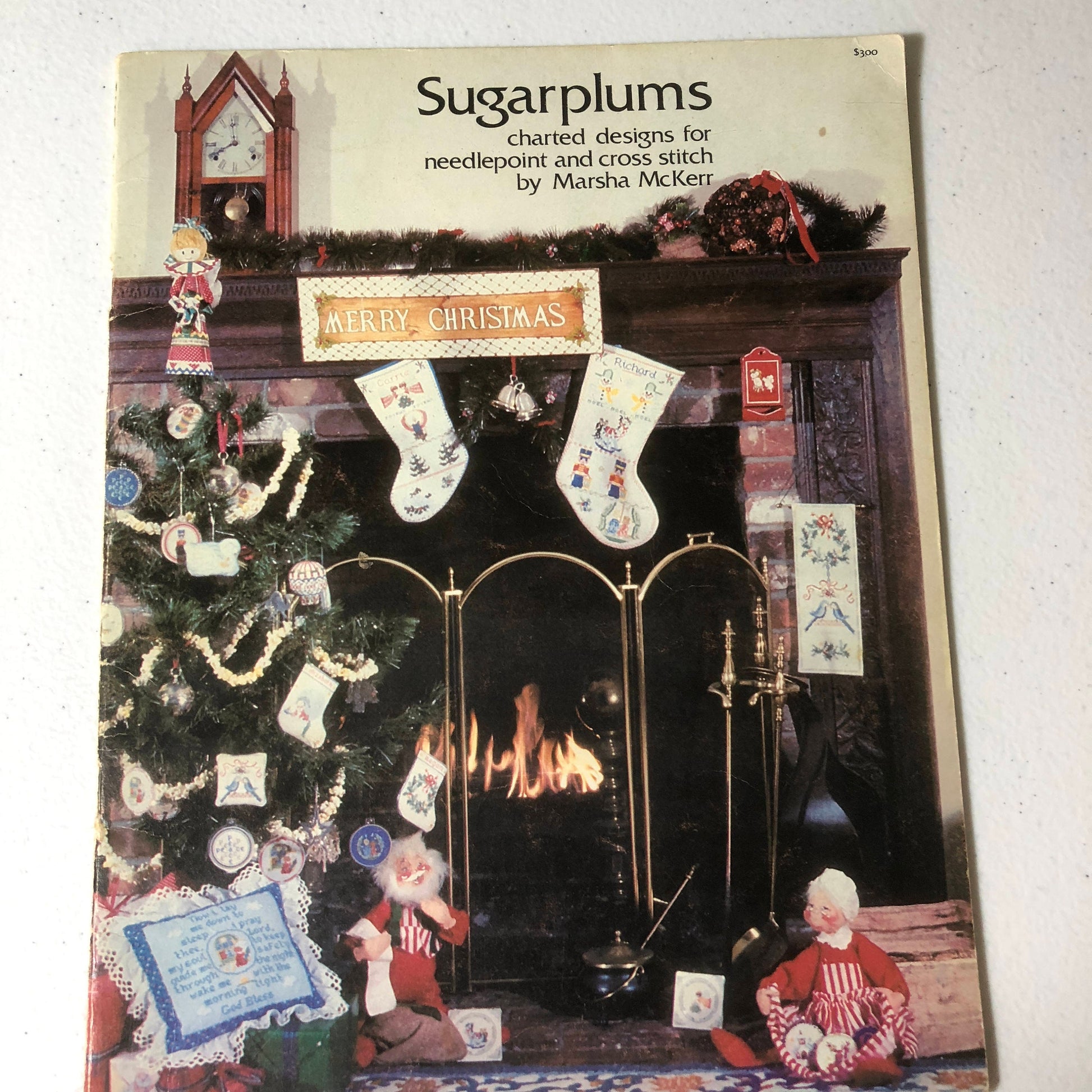 Sugarplums Martha McKerr&#39;s Charted designs for Needlepoint and Counted Cross Stitch Vintage 1978, pattern book