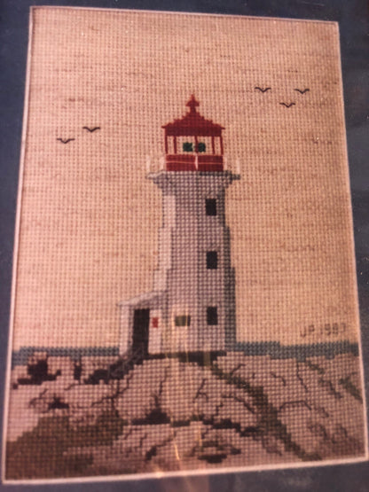 Peggy&#39;s Cove Lighthouse, Judy Pottle, Nova Scotia, Vintage 1987, Counted Cross Stitch Pattern