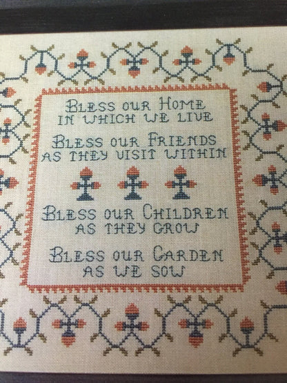 Homespun Elegance A Family Blessing Book No. 70 Vintage counted cross stitch design