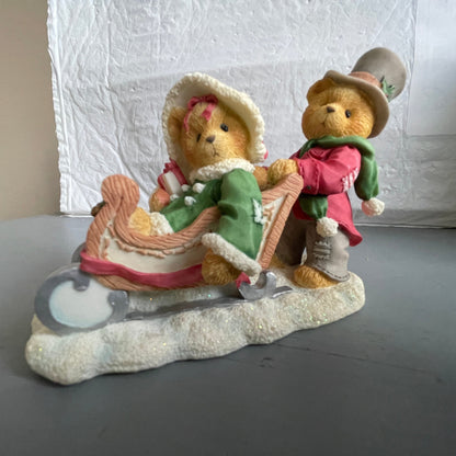 Cherished Teddies, Lindsey and Lyndon Walking In Wonderland 141178 Vintage 1997 Collectible Figurine