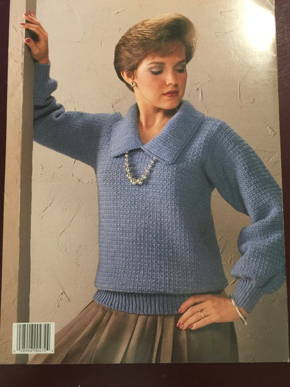 Leisure Arts &quot;Delightfully Different&quot; Crocheted Tops with fashion Collars designs by Sue Penrod Leaflet 472