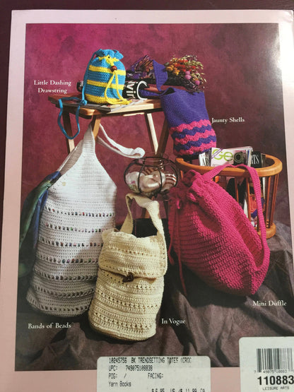 Vintage, 1997, Trendsetting Totes, American School of Needleworks, 1251, crochet pattern book