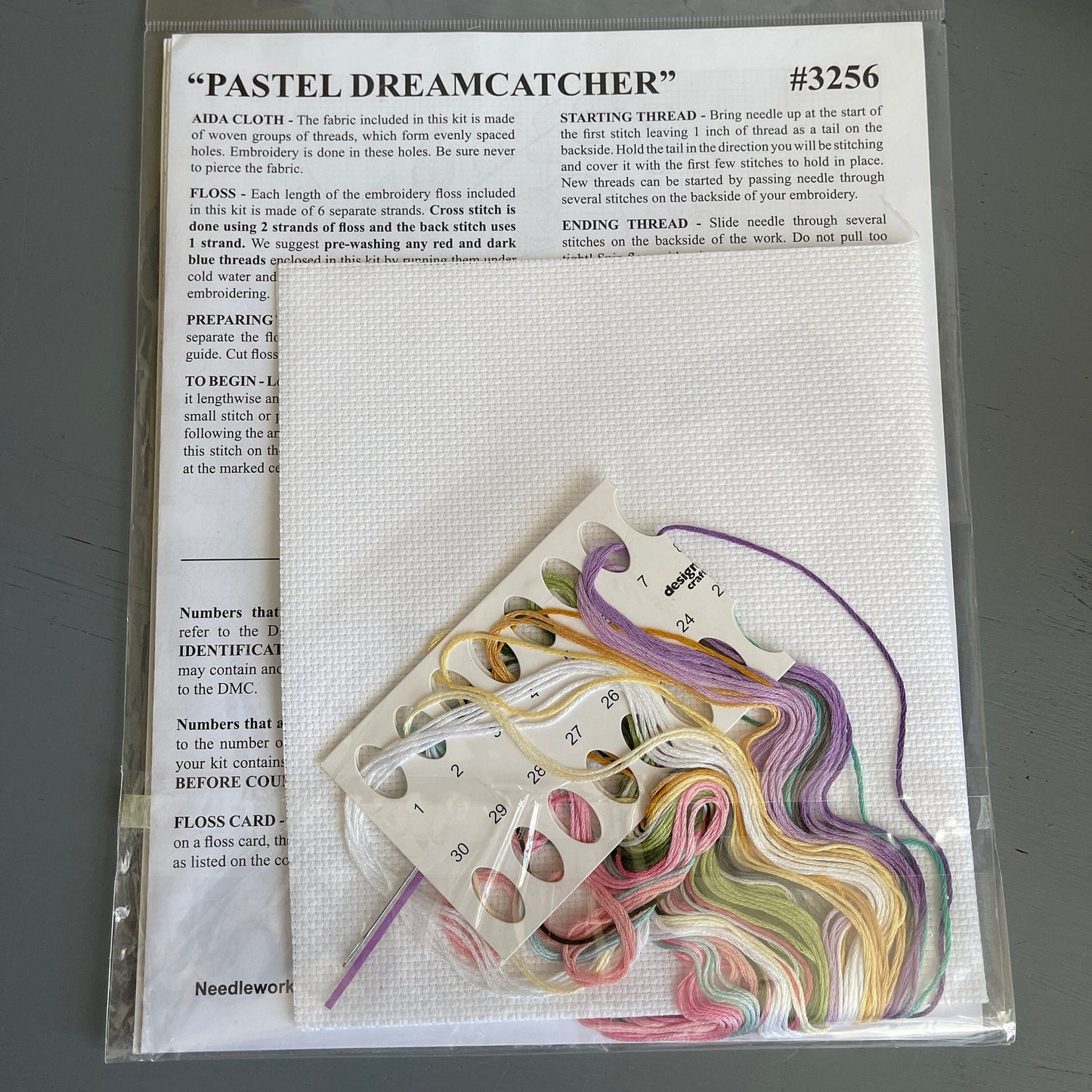 Design Works Pastel Dreamcatcher 3256 Counted Cross Stitch Picture Kit Stitched On 14 Count White AIDA