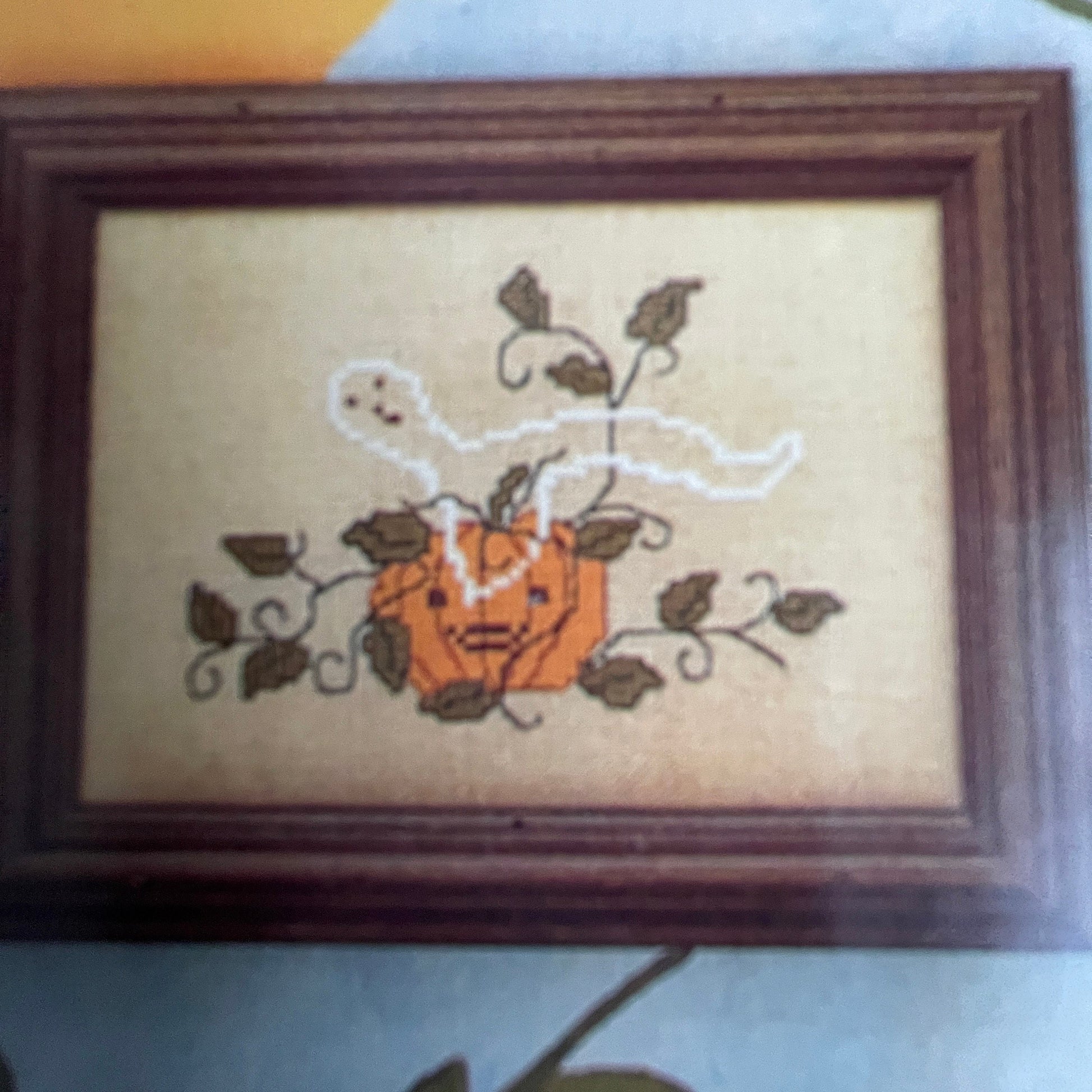 Sigrid Designs Thimb-Elena Halloween Sampler Vintage 1994 Counted Cross Stitch Chart OOP