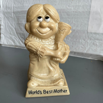 R & W Berries World’s Best Mother Sillisculpt Vintage 1976 Collectible Novelty Figurine