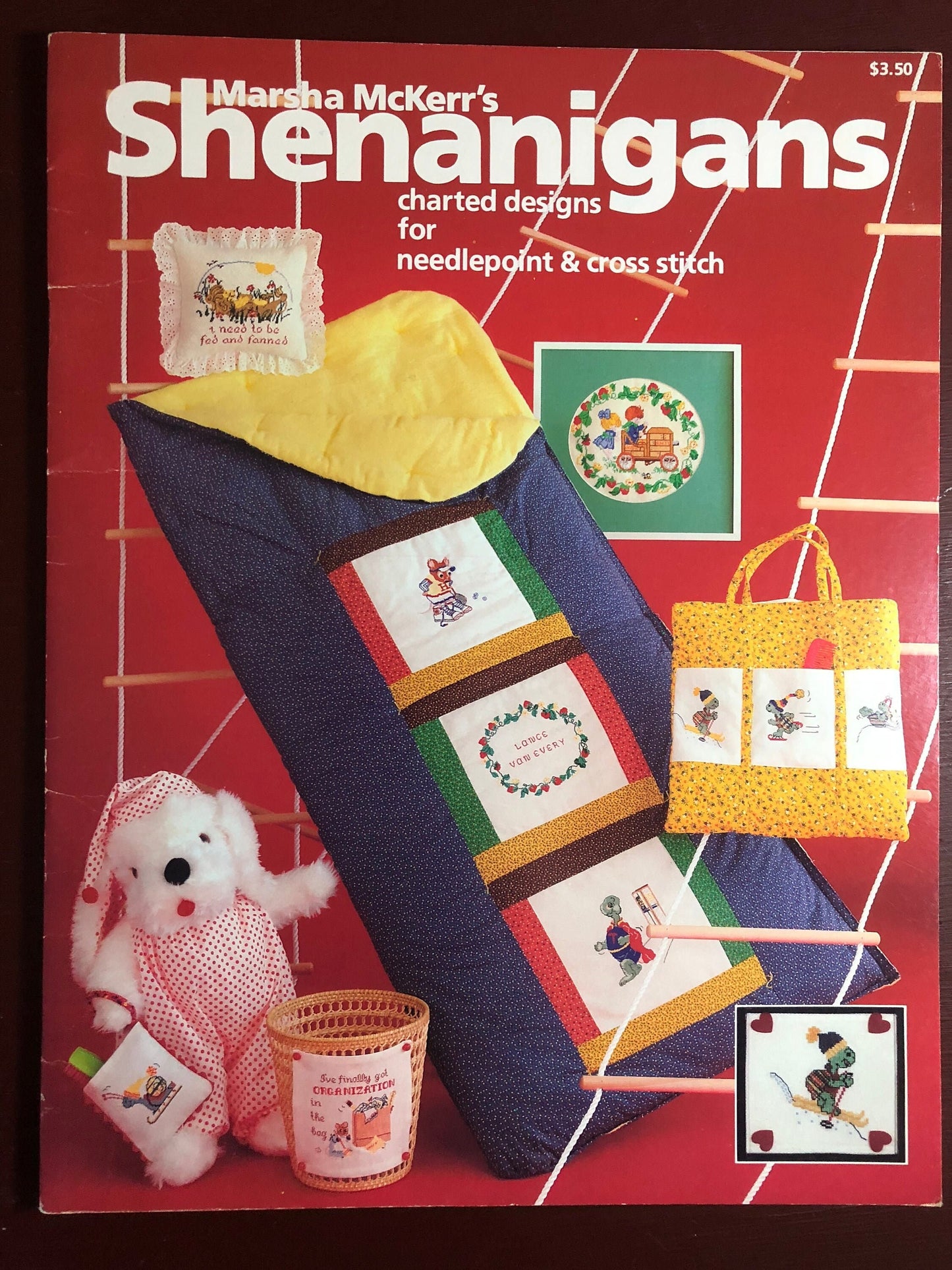 Martha McKerr&#39;s Shenanigans, Vintage, 1979, Charted designs for Needlepoint and Counted Cross Stitch pattern book