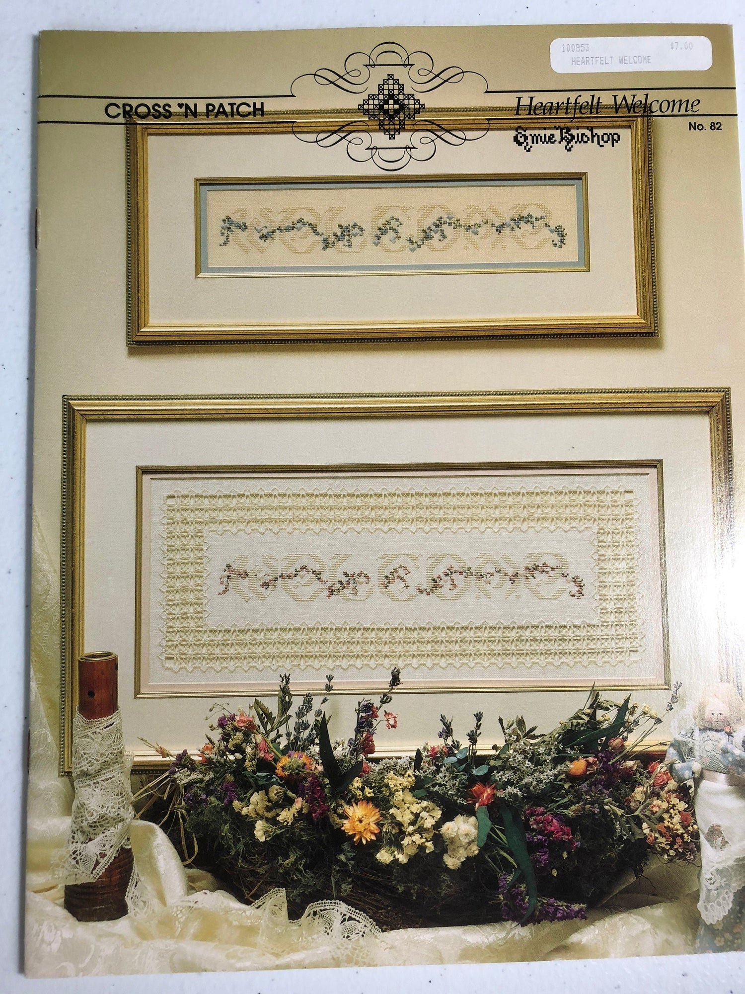 Cross N' Patch, Heartfelt Welcome, Vintage 1992, No 82, counted cross stitch pattern