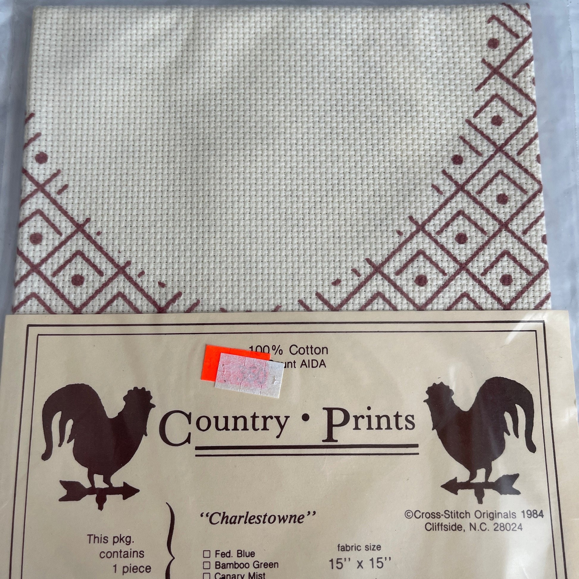 Country Prints Choice Of 14 Count AIDA Vintage 1984 Cross Stitch Fabrics See Variations*