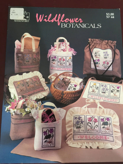 Wildflower Botanicals No 44 Vintage 1989 counted cross, stitch patterns