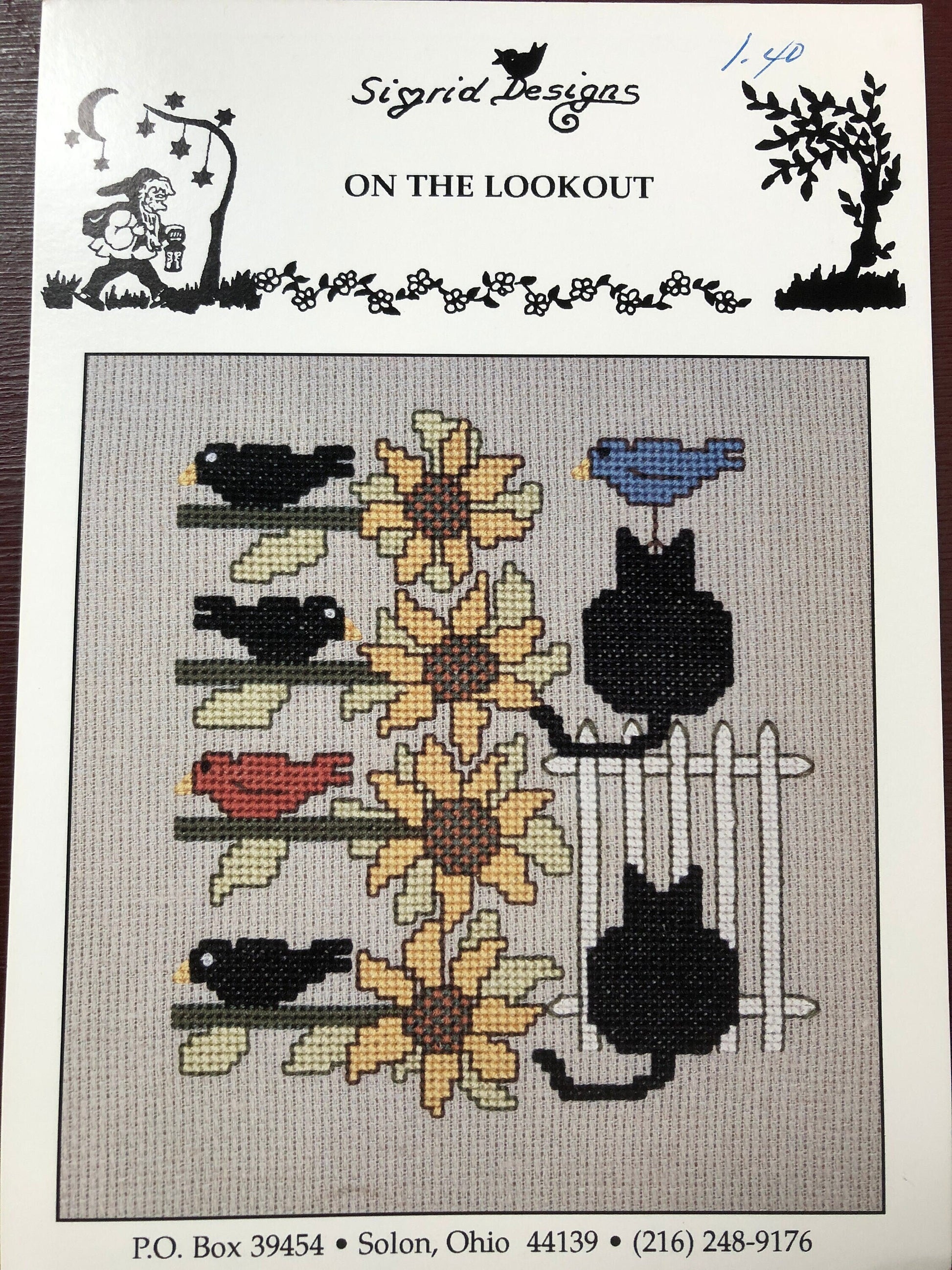 Sigrid Designs, On The Lookout, Vintage 1995, Counted, Cross Stitch, Pattern