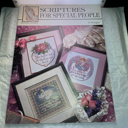 Praying Hands Scriptures For Special People Vintage 1996 Counted Cross Stitch Chart