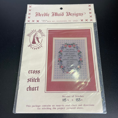 Needle Maid Designs Appreciation Sampler Counted Cross Stitch Chart