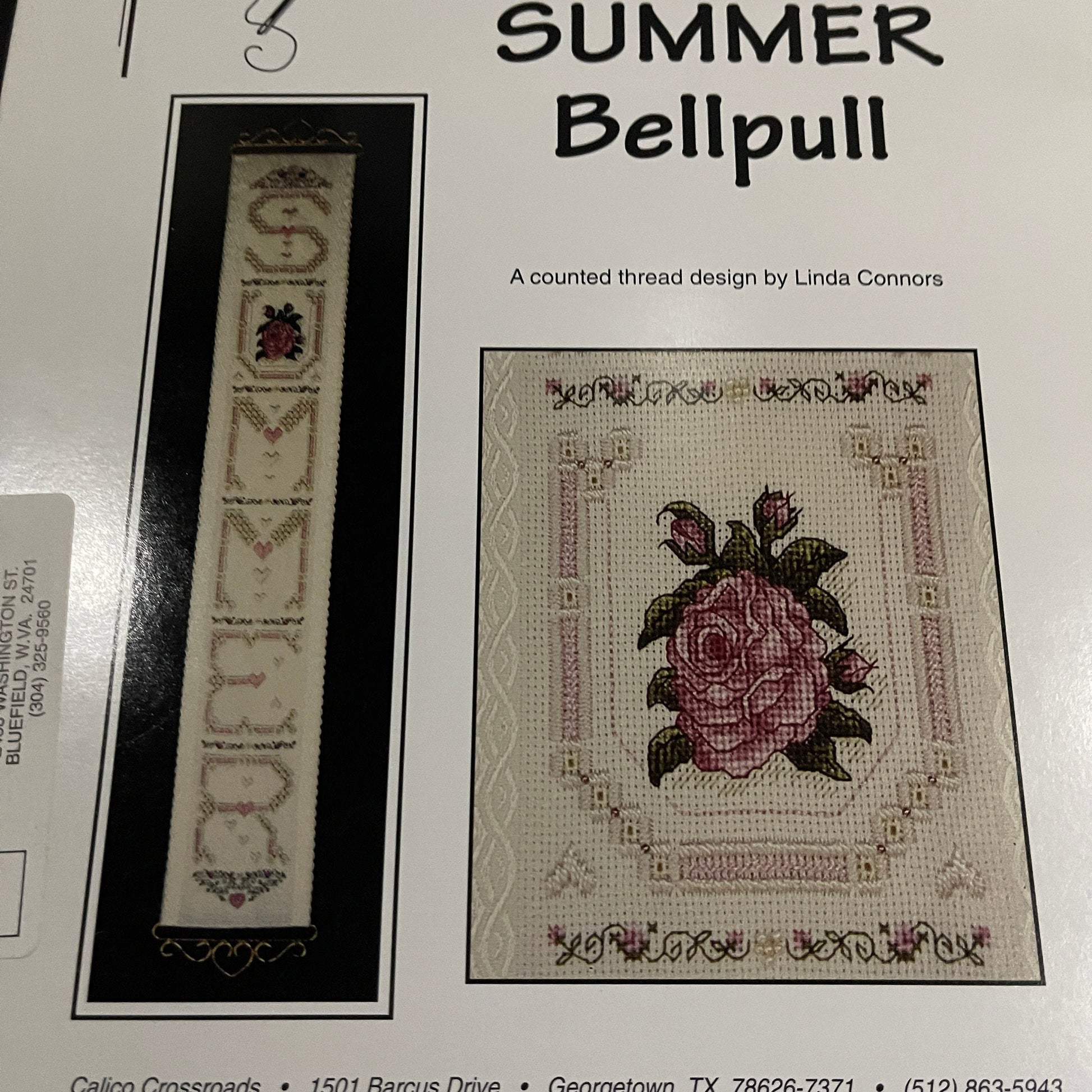 Calico Crossroads Choice of Summer or Spring Bellpulls Vintage 1997 Counted Cross Stitch Charts