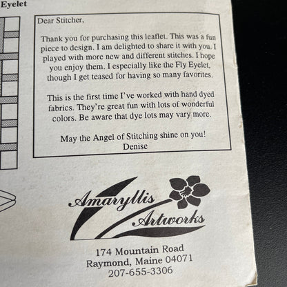 Amaryllis Artworks I Believe in Angels Vintage 1995 Counted Cross Stitch Chart