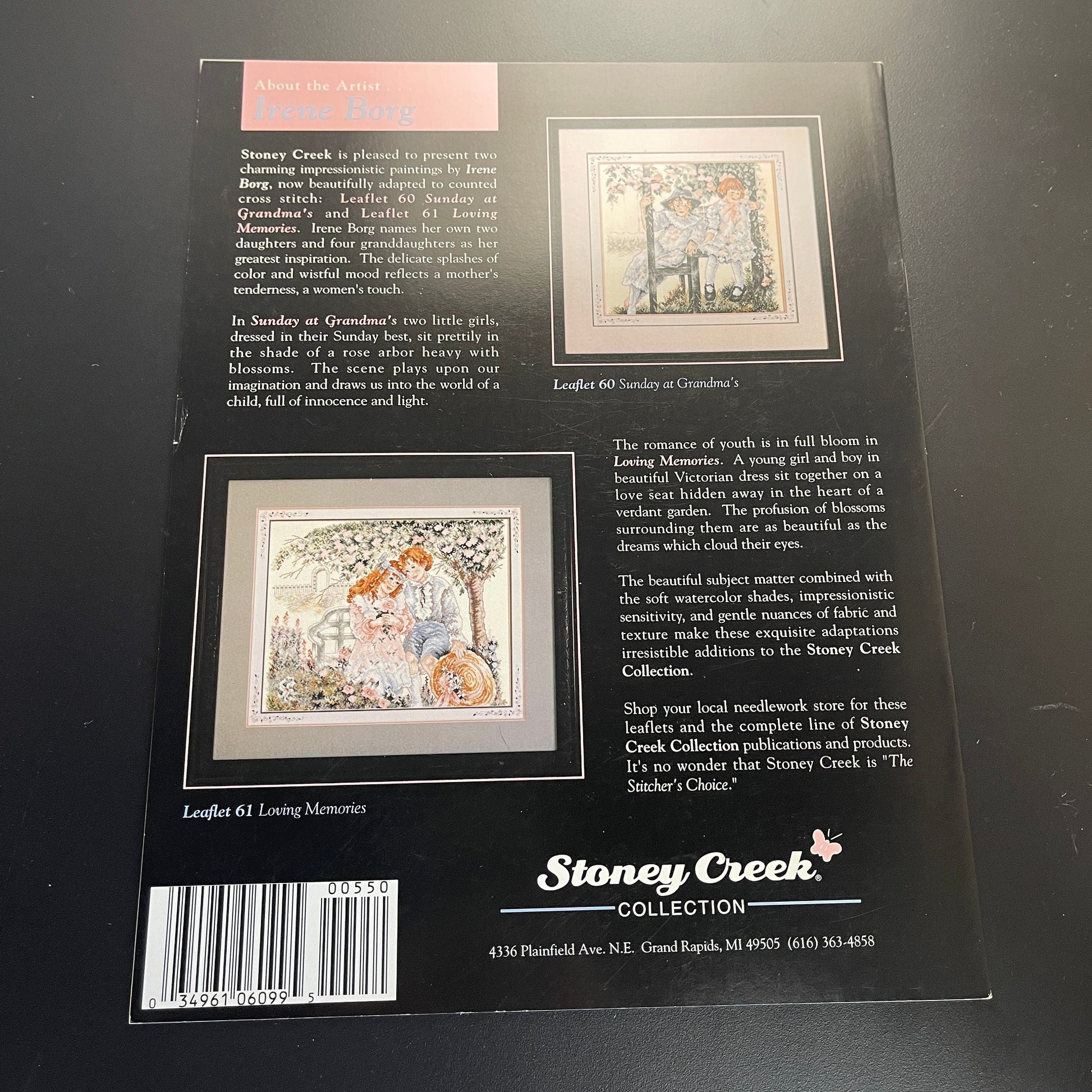 Stoney Creek Sunday At Grandma&#39;s Leaflet 60 vintage 1993 Counted Cross Stitch Chart