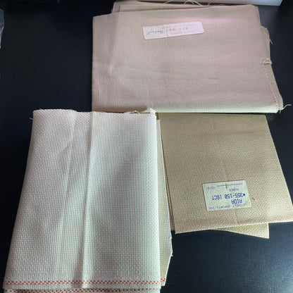 AIDA mixed Neutral Lot Cross Stitch Fabric See Pictures and Description For Details*