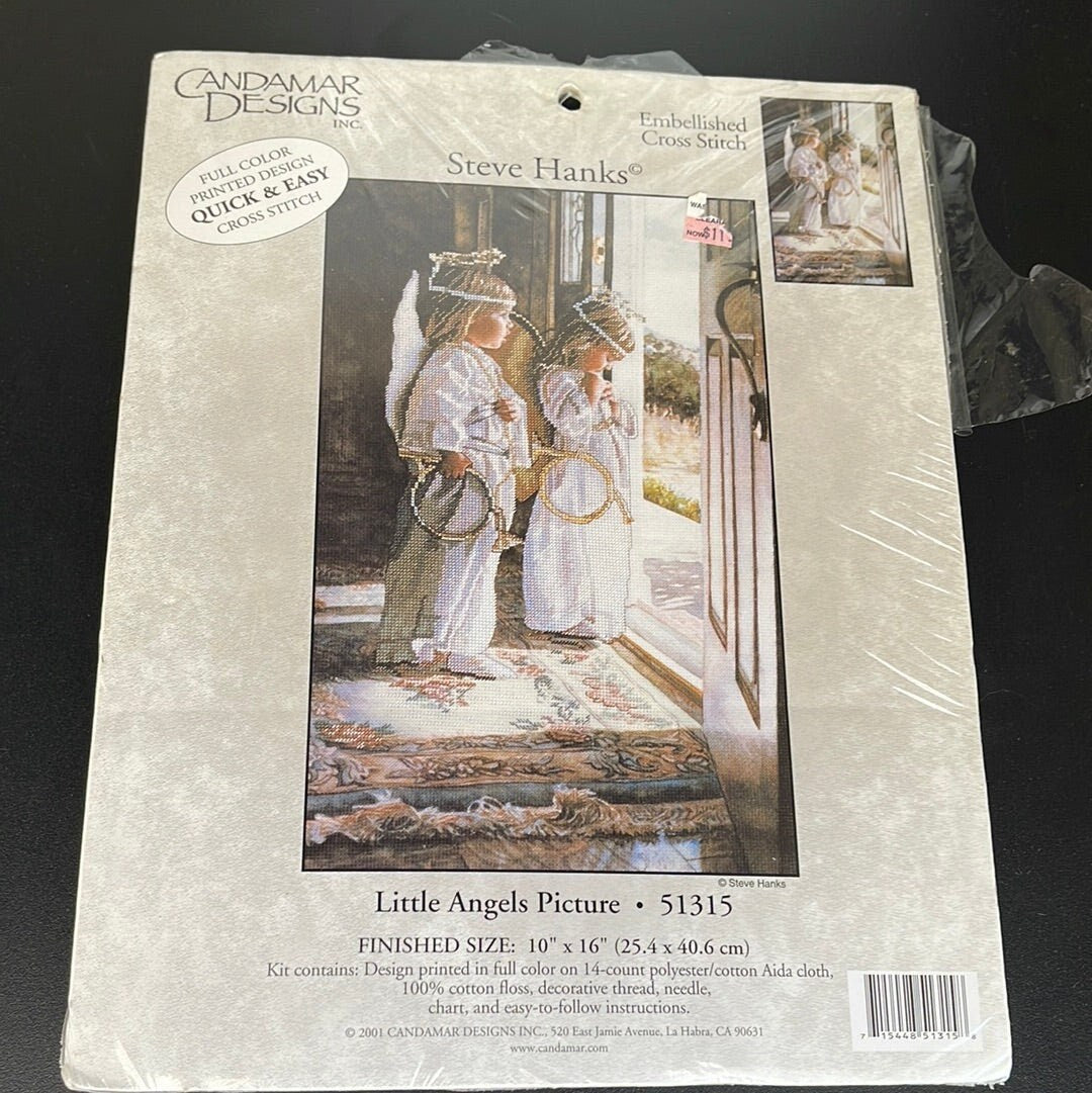 Candamar Designs Little Angels Picture Vintage 2001 Counted Cross Stitch Kit*