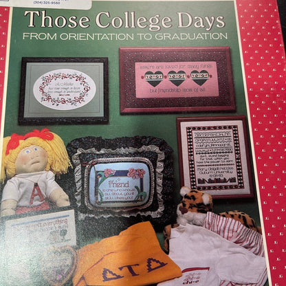 June Grigg Presents Those College days Book 37 vintage counted cross stitch chart