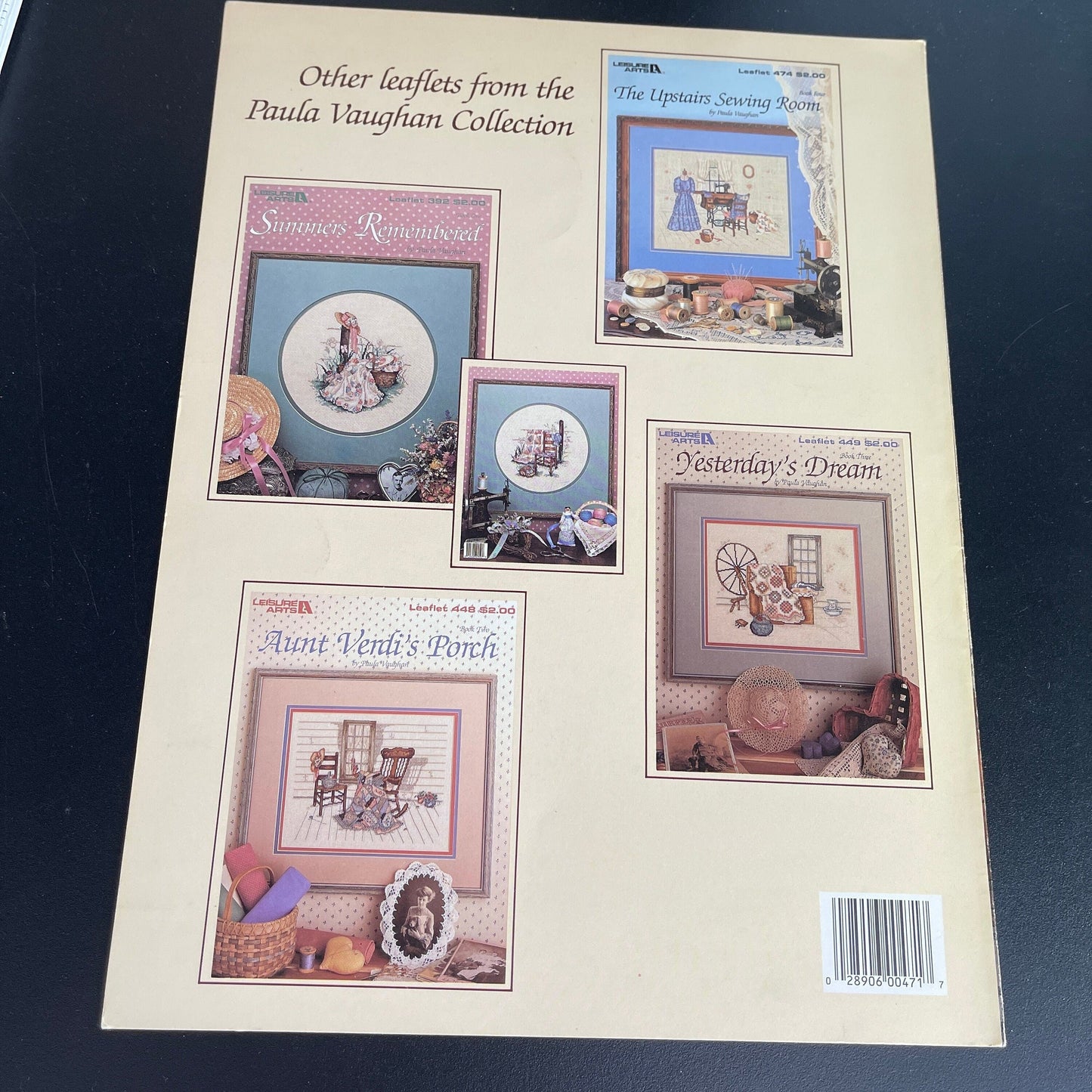 Leisure Arts Paula Vaughn choice of Favorite Things or Reflections of the Past vintage cross stitch charts see pictures and variations*