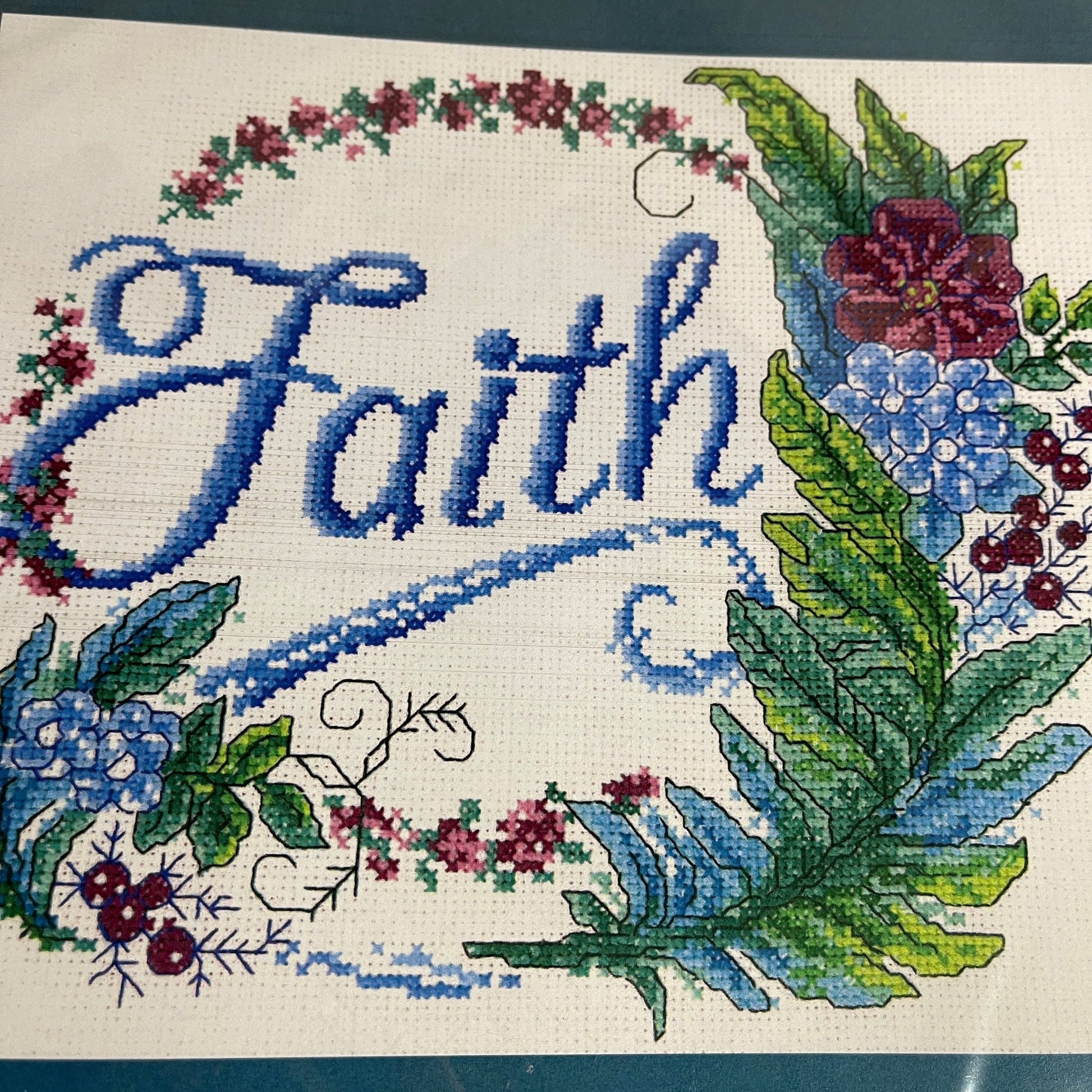 Imaginating Feathered Faith 3143K counted cross stitch kit 14 count white AIDA