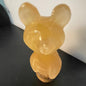 Honey Bear hand carved stone statuette vintage collectible figurine