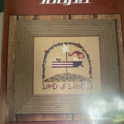 Bent Creek Americana Angel cross stitch kit 32 count linen stitch count 81w by 79h