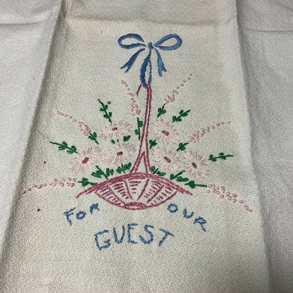 Beautiful hand embroidered towels vintage collectible finished projects see pictures and variations*