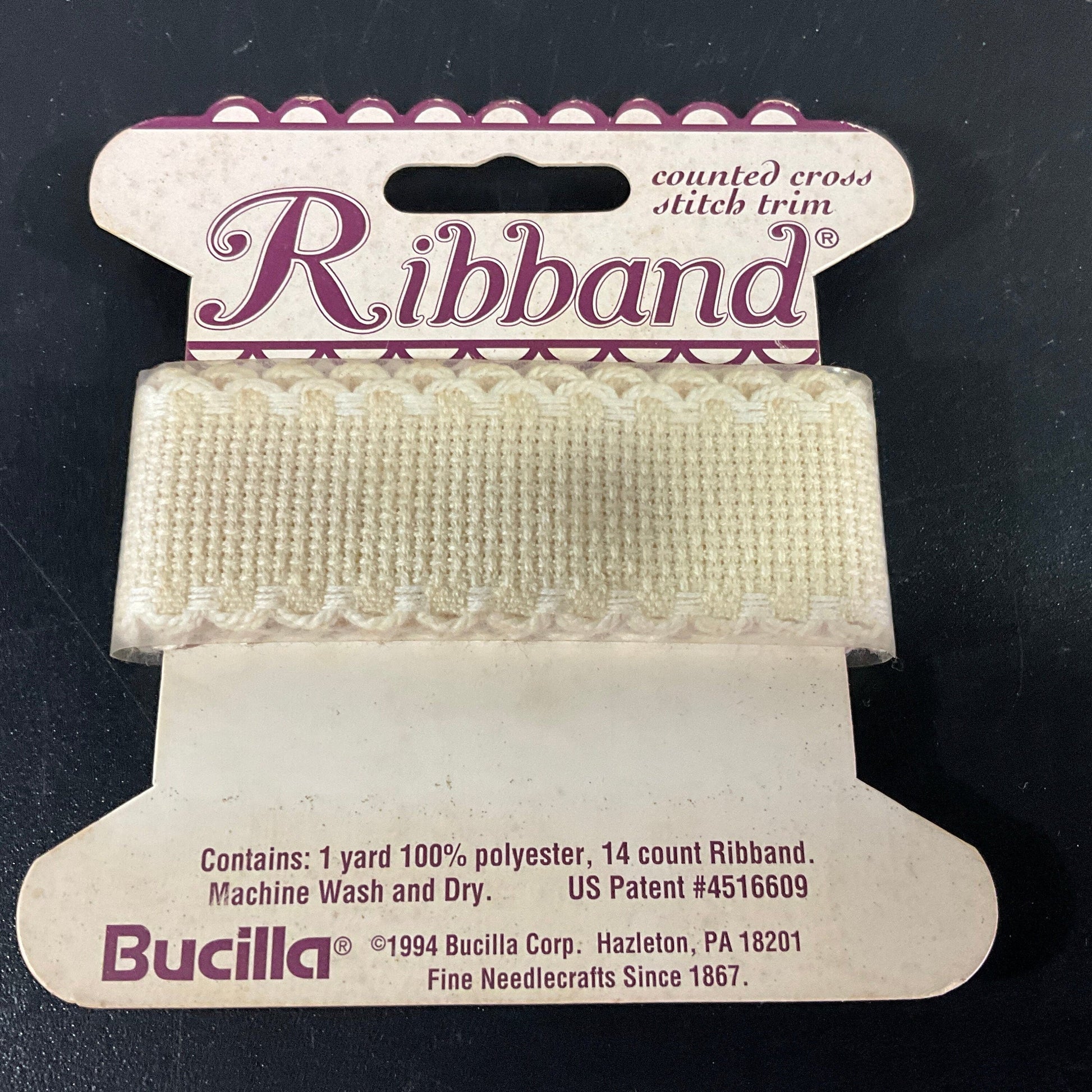 Bucilla Ribband baby bonanza vintage 1994 cross stitch chart with 1 yard Ribband included