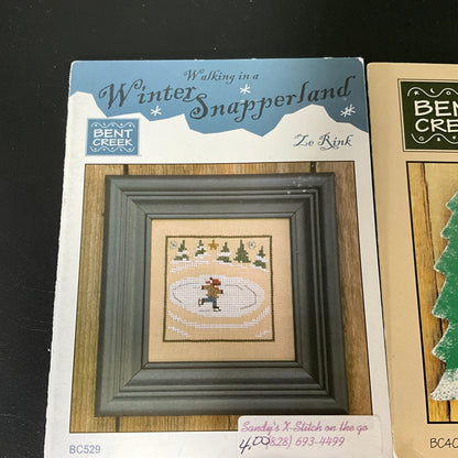 Bent Creek set of 3 winter cross stitch charts see pictures and description*