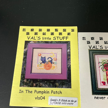 Val&#39;s little Stuff lot of 5 Cat cross stitch charts see pictures and description*