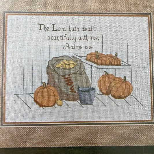 The Art Of Cross Stitch It's Autumn No One Grows Old Vintage 1980 Counted Cross Stitch Chart Rare*