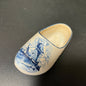 Precious porcelain Dutch Clog Delft Blue handpainted made in Holland souvenir collectible 4.5 inches