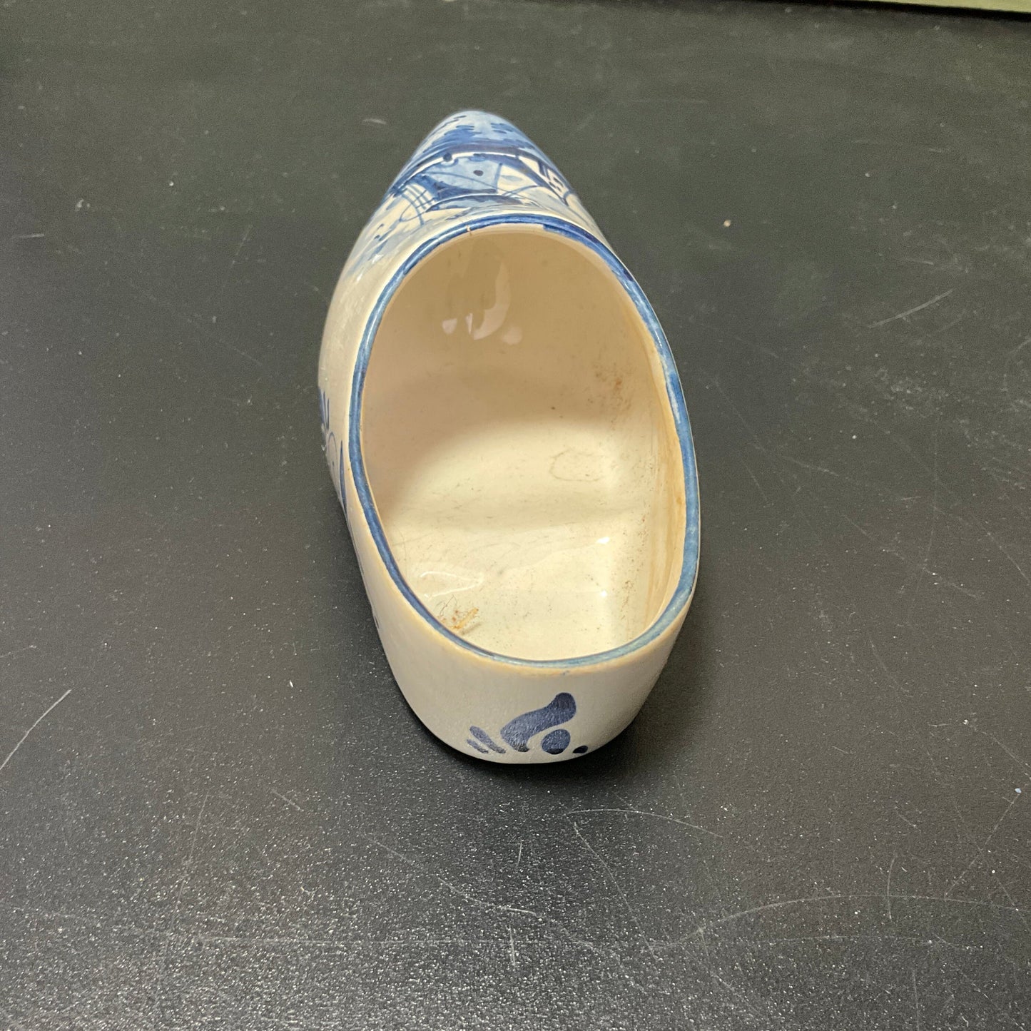 Precious porcelain Dutch Clog Delft Blue handpainted made in Holland souvenir collectible 4.5 inches