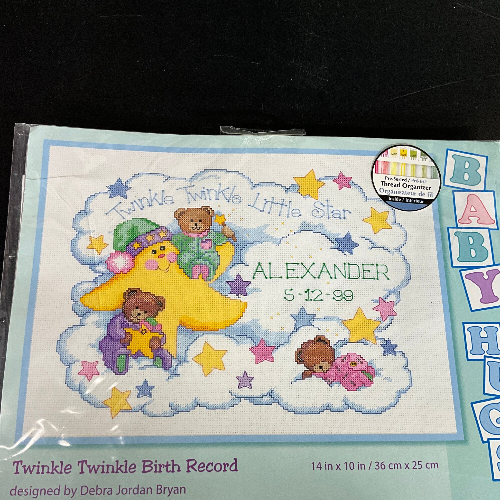 Dimensions Twinkle Twinkle Birth Record 3865 counted cross stitch kit*