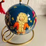 Around the World, Painted Round Ball Christmas Tree Ornament