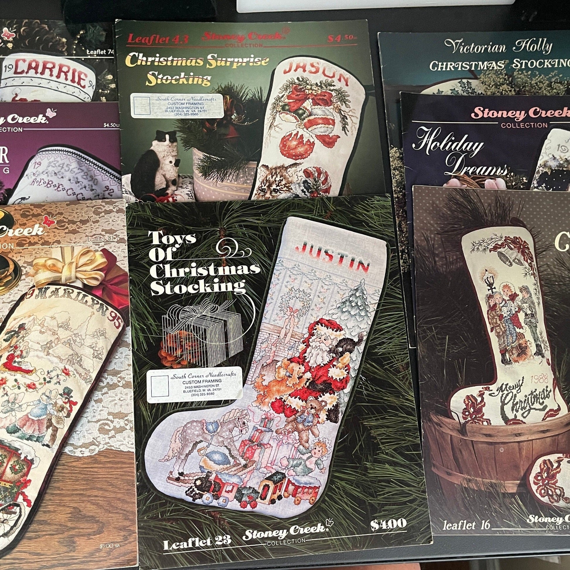 Stoney Creek Collection choice of beautiful Christmas stocking vintage cross stitch charts see pictures and variations*